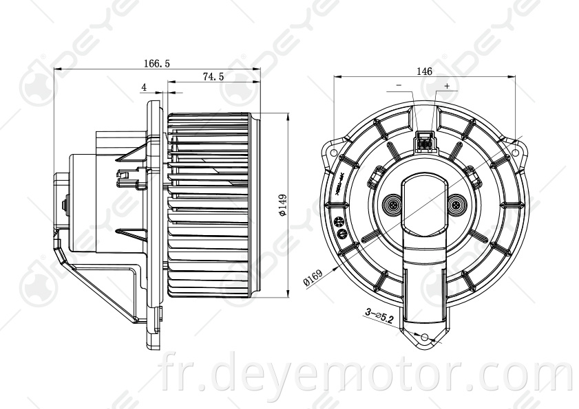 Moteur de soufflante à courant continu 5096255AA pour JEEP GRAND CHEROKEE DODGE RAM 4000